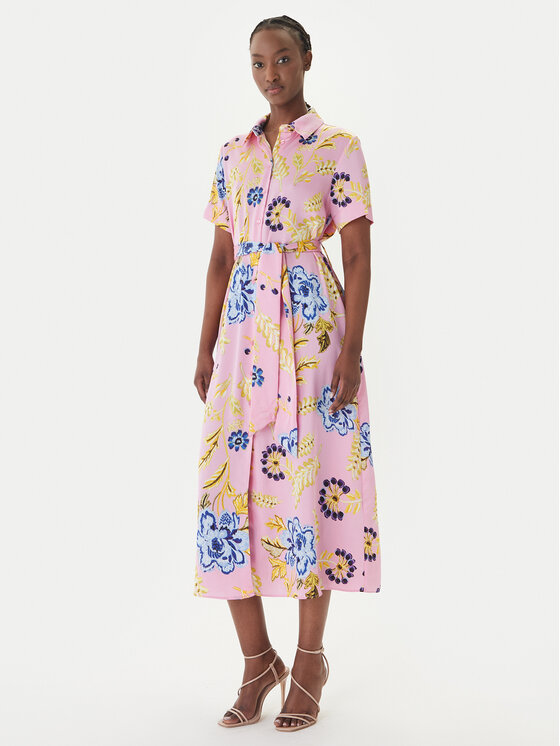 LOLA CASADEMUNT Sukienka koszulowa LS2616088 Różowy Regular Fit
