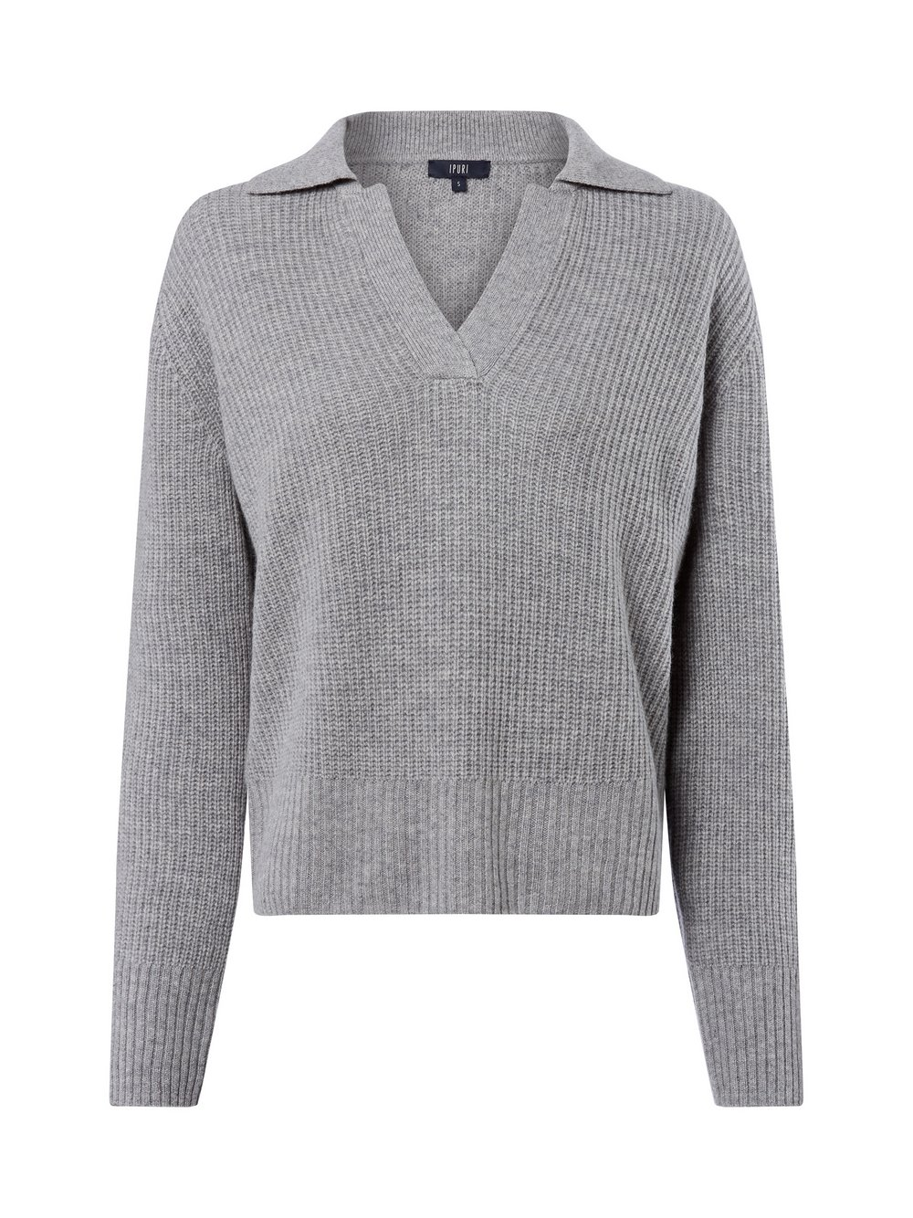 IPURI Damski sweter z dzianiny kaszmirowej Kobiety Kaszmir szary, XL