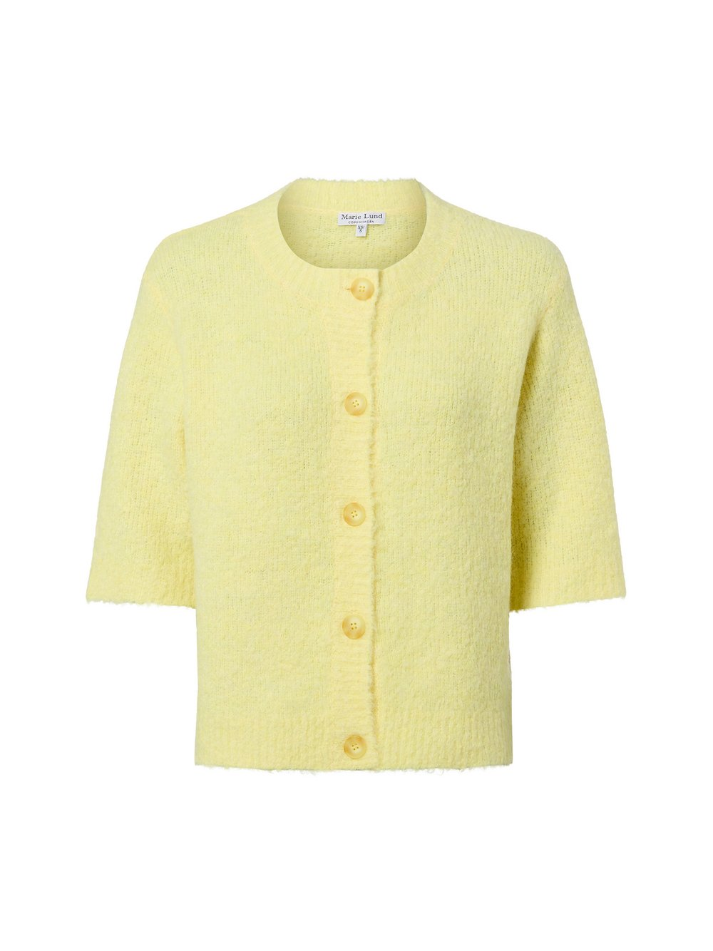 Marie Lund Kardigan damski z zawartością wełny Kobiety żółty, XL/XXL