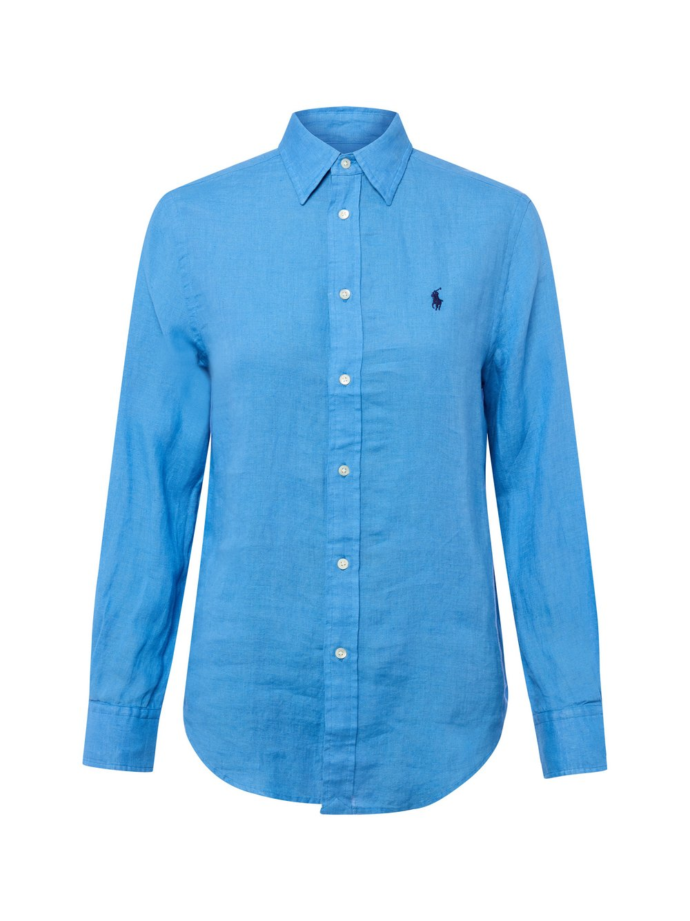 Polo Ralph Lauren Lniana bluzka damska Kobiety len niebieski, S