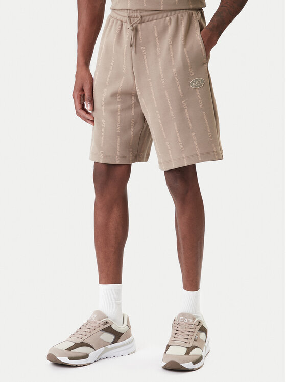 EA7 Emporio Armani Szorty sportowe 7M001393 AF12660 F1030 Beżowy Regular Fit