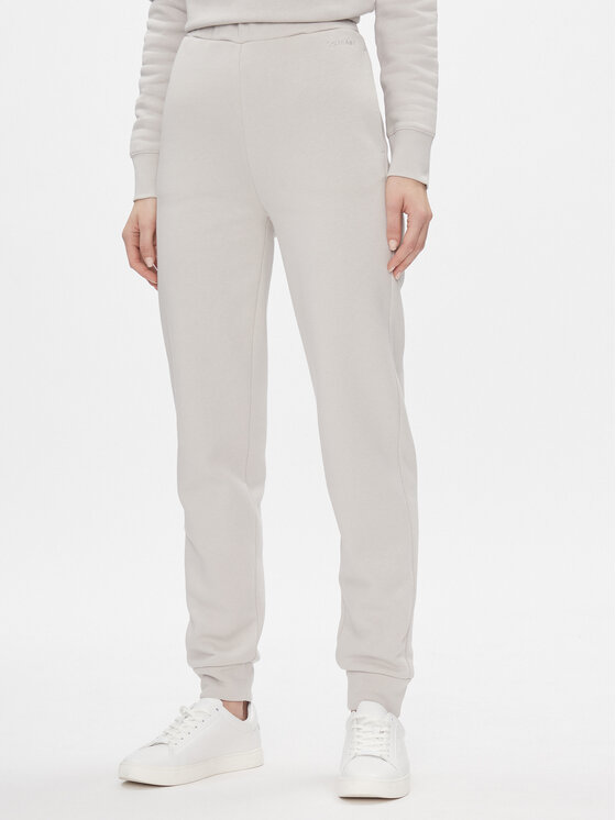 Calvin Klein Spodnie dresowe Metallic Micro Logo Jogger K20K206965 Beżowy Regular Fit