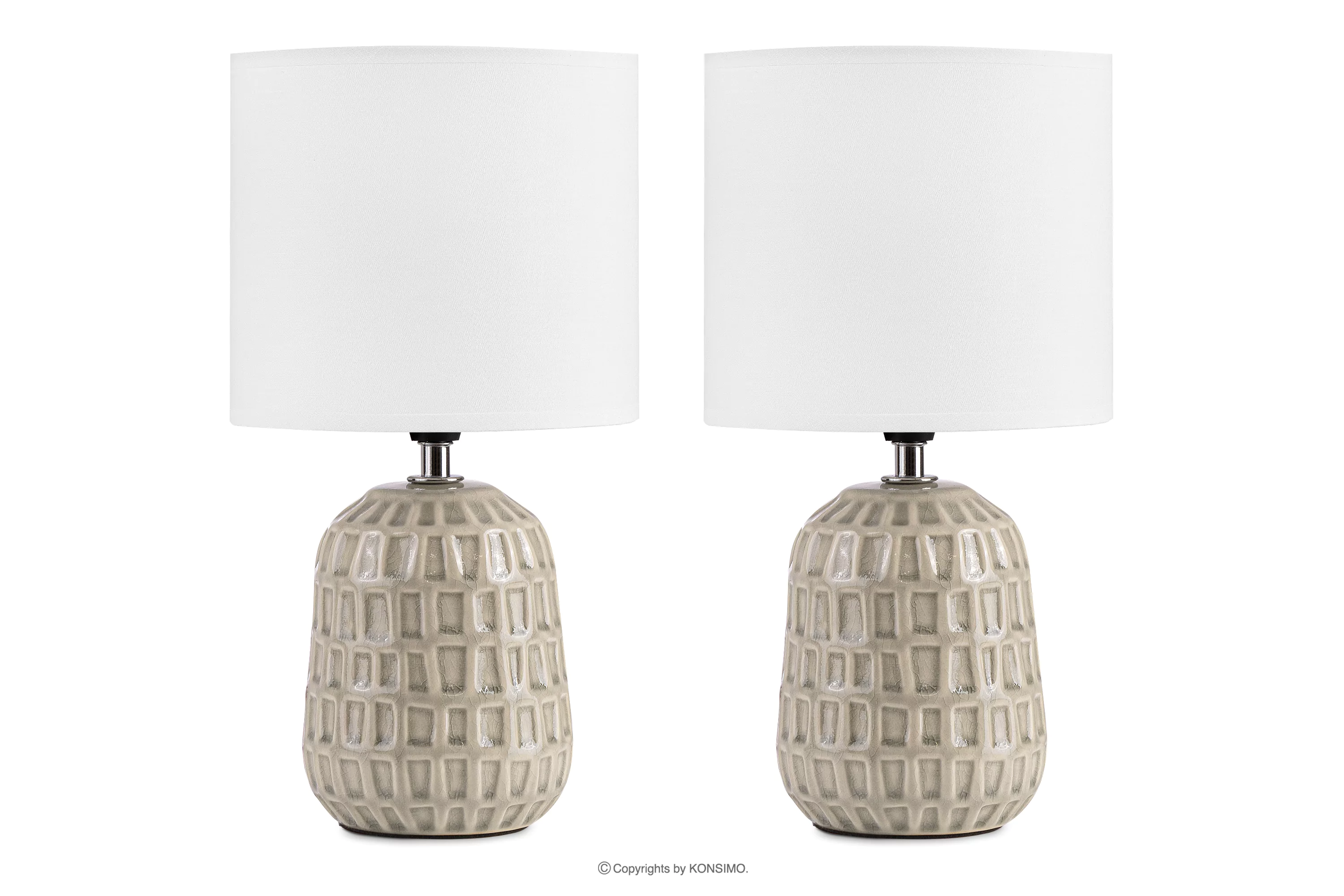 Lampa stołowa boho kremowy 2szt STANDI