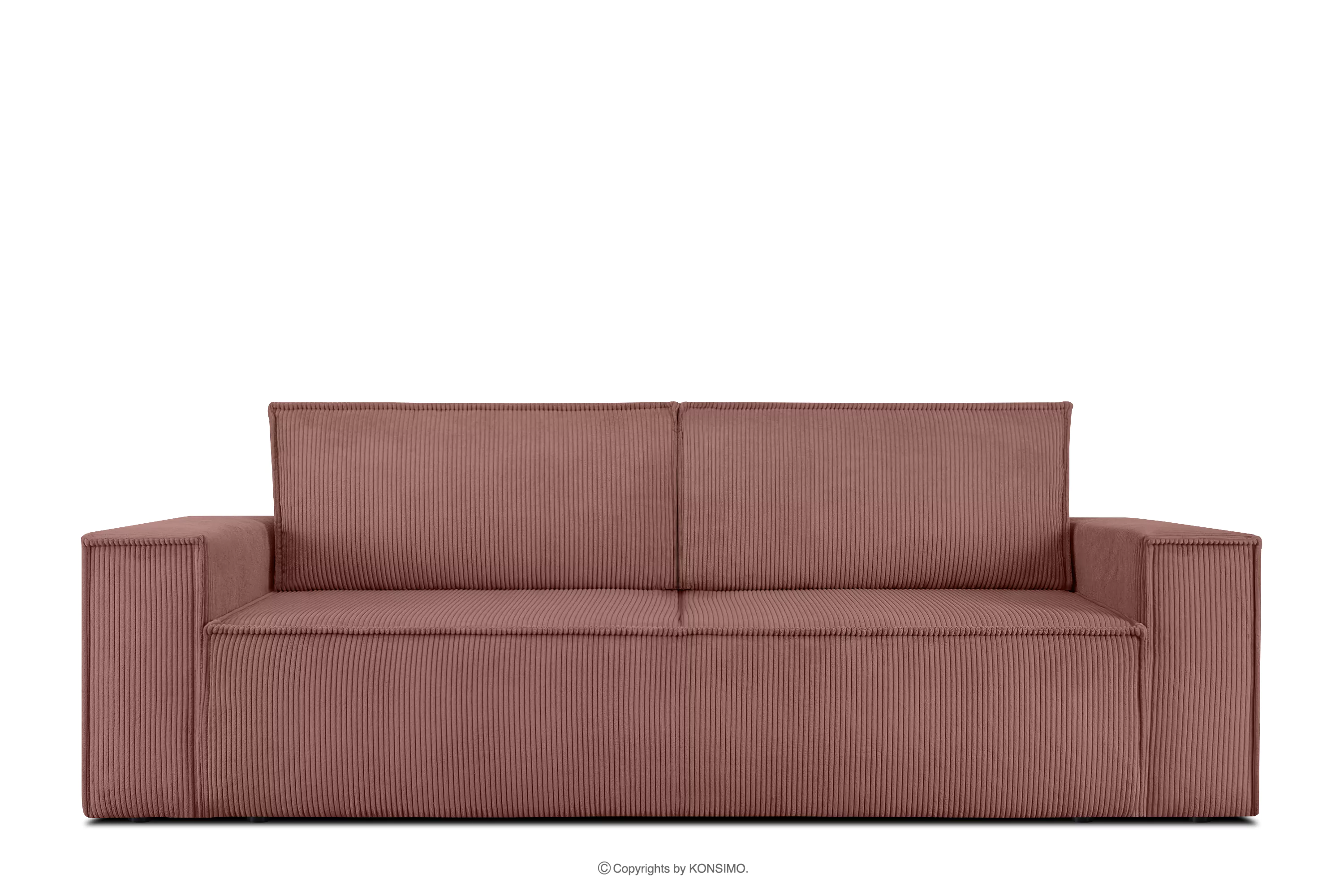 Sofa rozkładana 3 osobowa z pojemnikiem na pościel różowy NAPI
