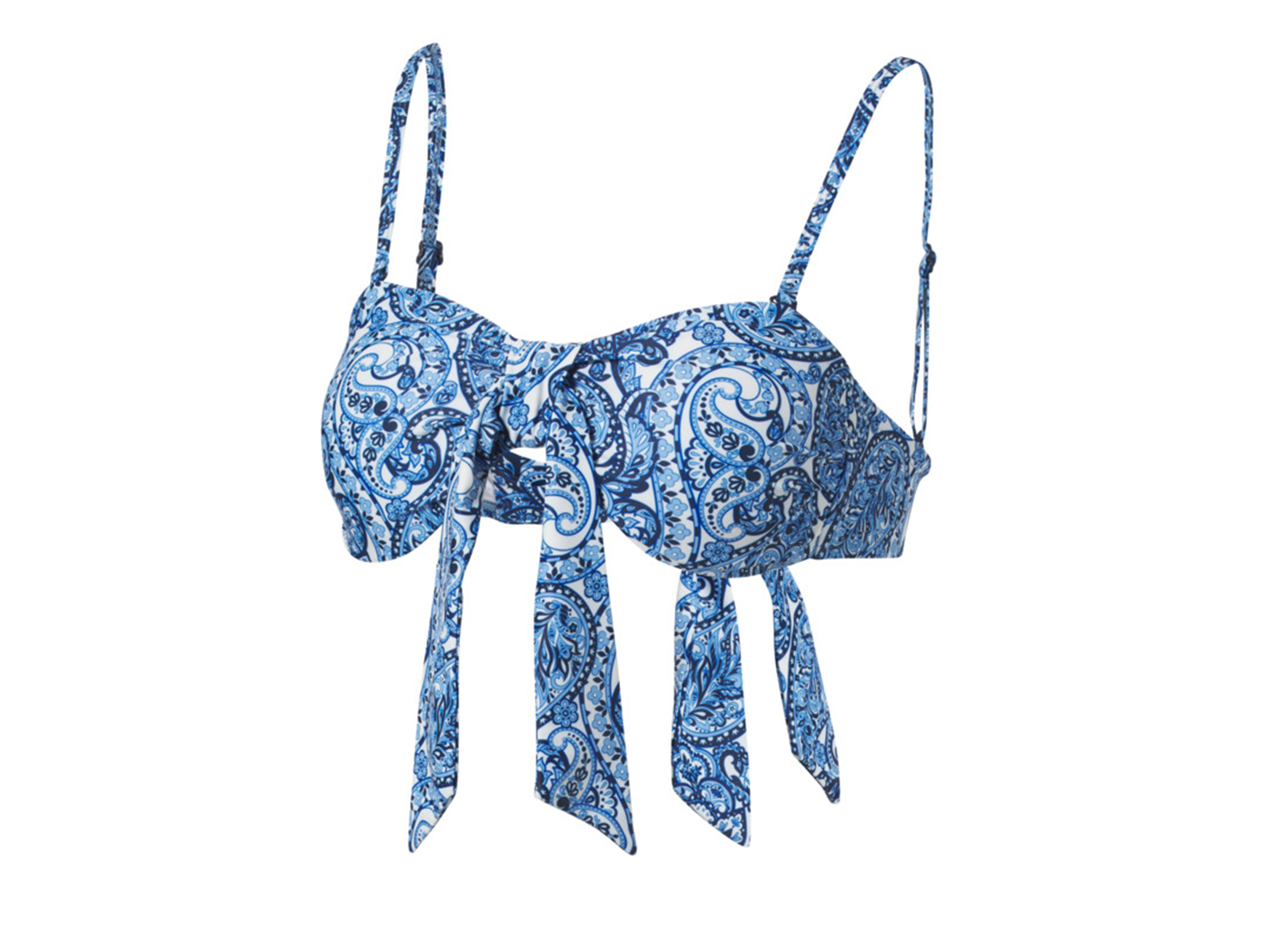 CRIVIT Góra od bikini damska (Biały/ niebieski, 42) miniaturka
