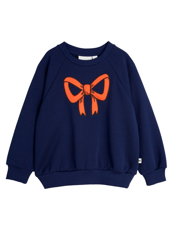 MINI RODINI Bluza Bow 2512012960 Granatowy Regular Fit