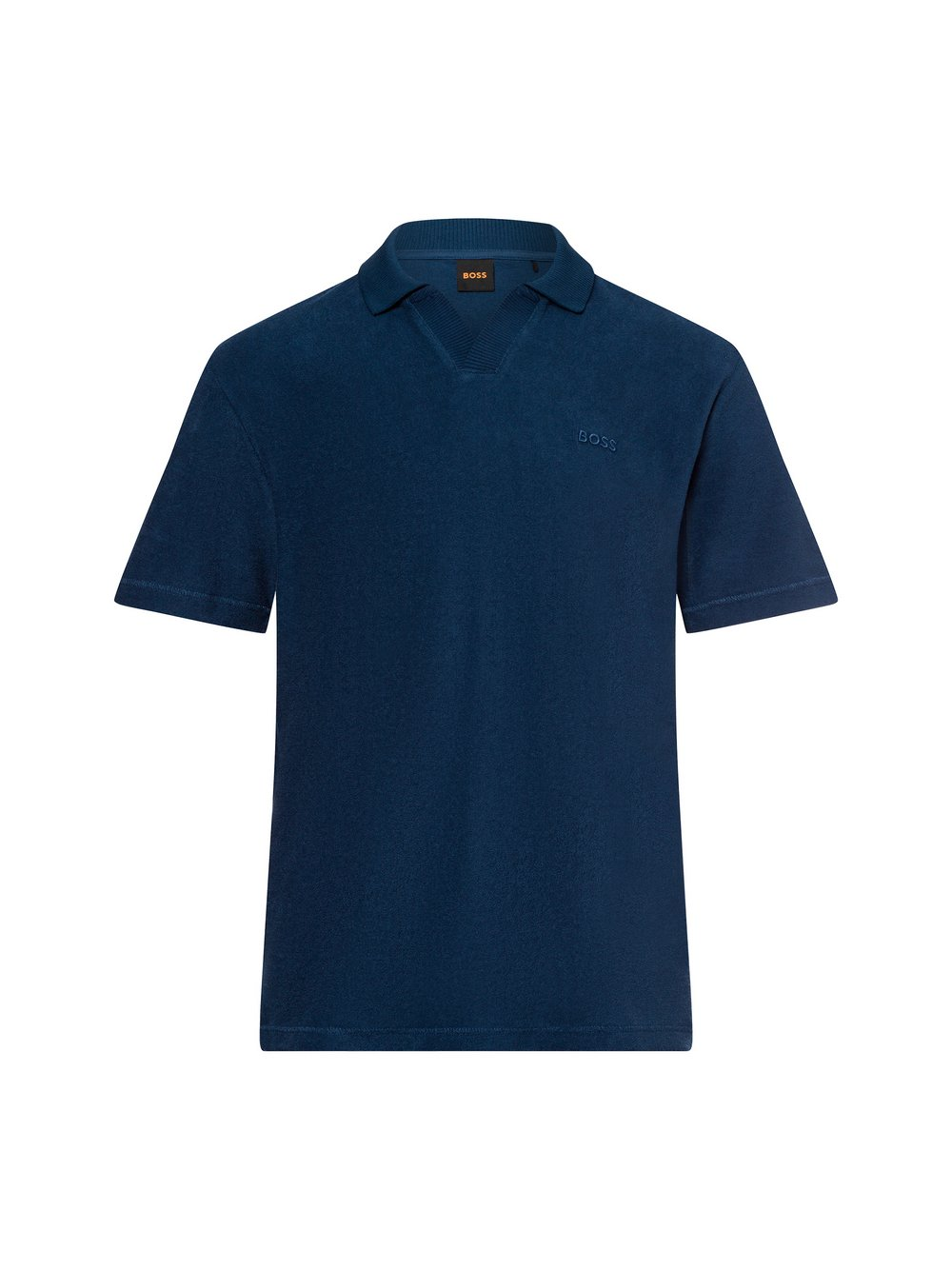 BOSS Orange Męska koszulka polo - Pe_doubletowel Mężczyźni Bawełna niebieski, S