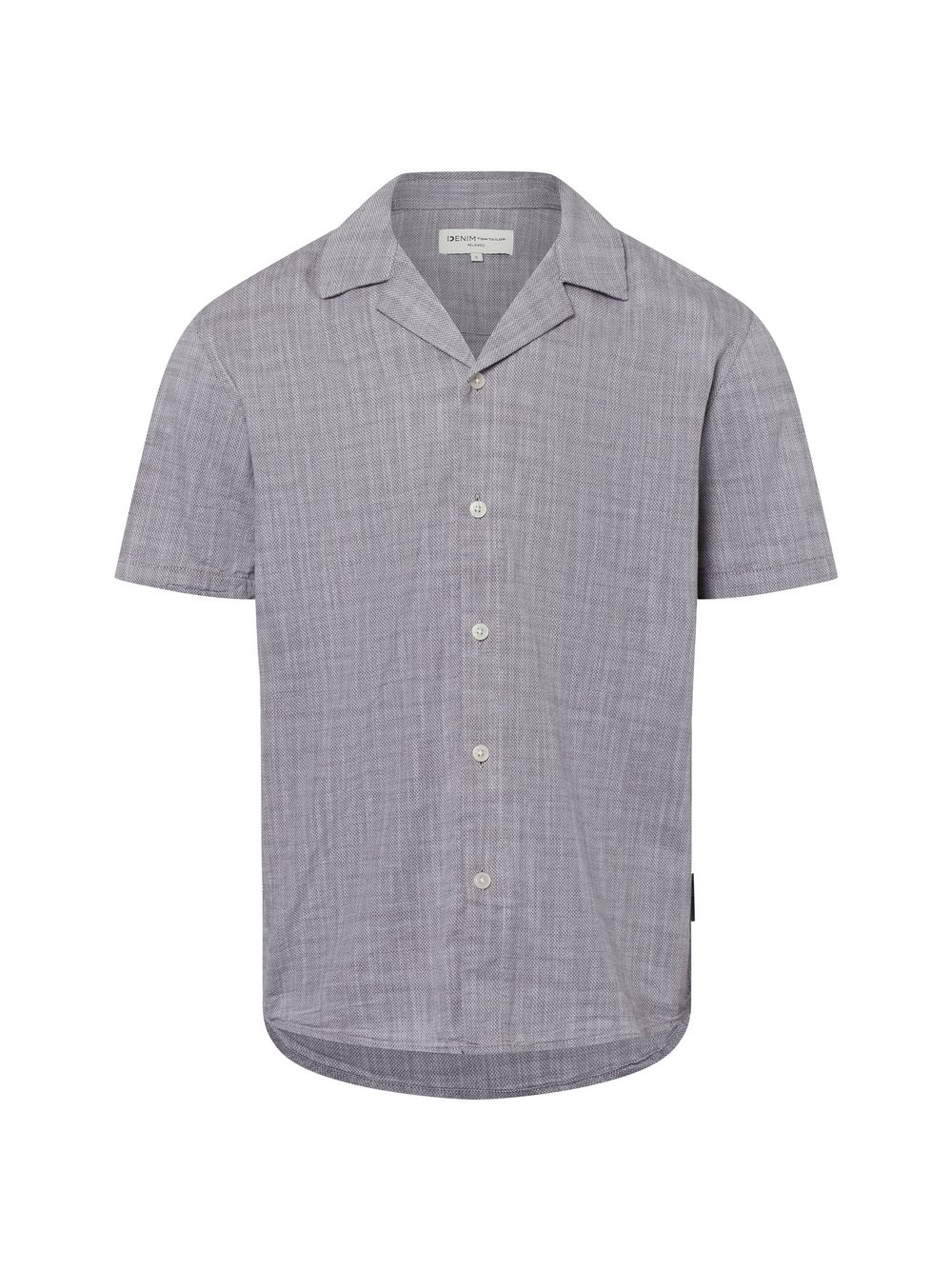 Tom Tailor Denim Męska koszula casual Mężczyźni Comfort Fit Bawełna szary, L