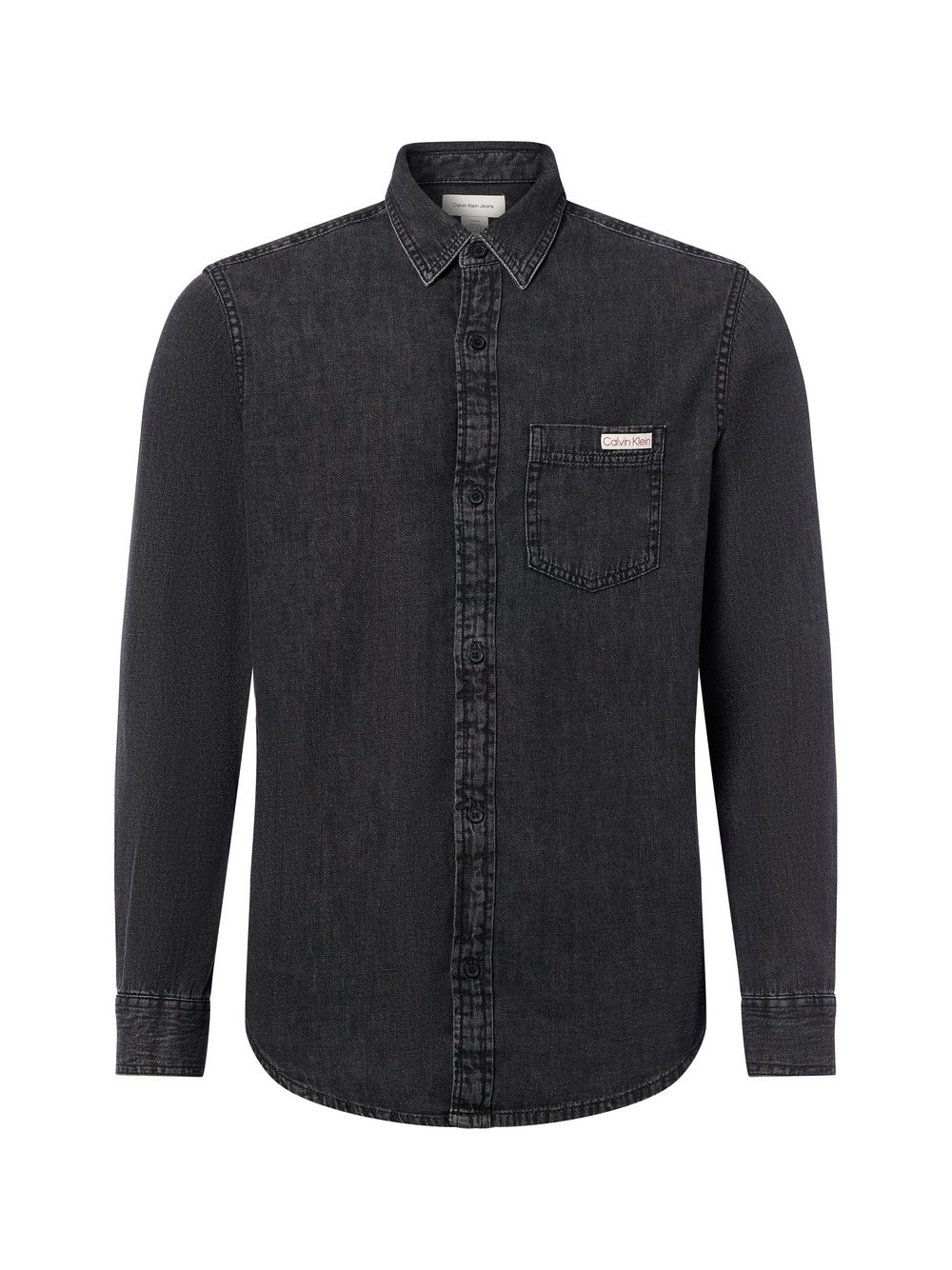 Calvin Klein Jeans Męska koszula dżinsowa Mężczyźni Regular Fit Bawełna szary, S