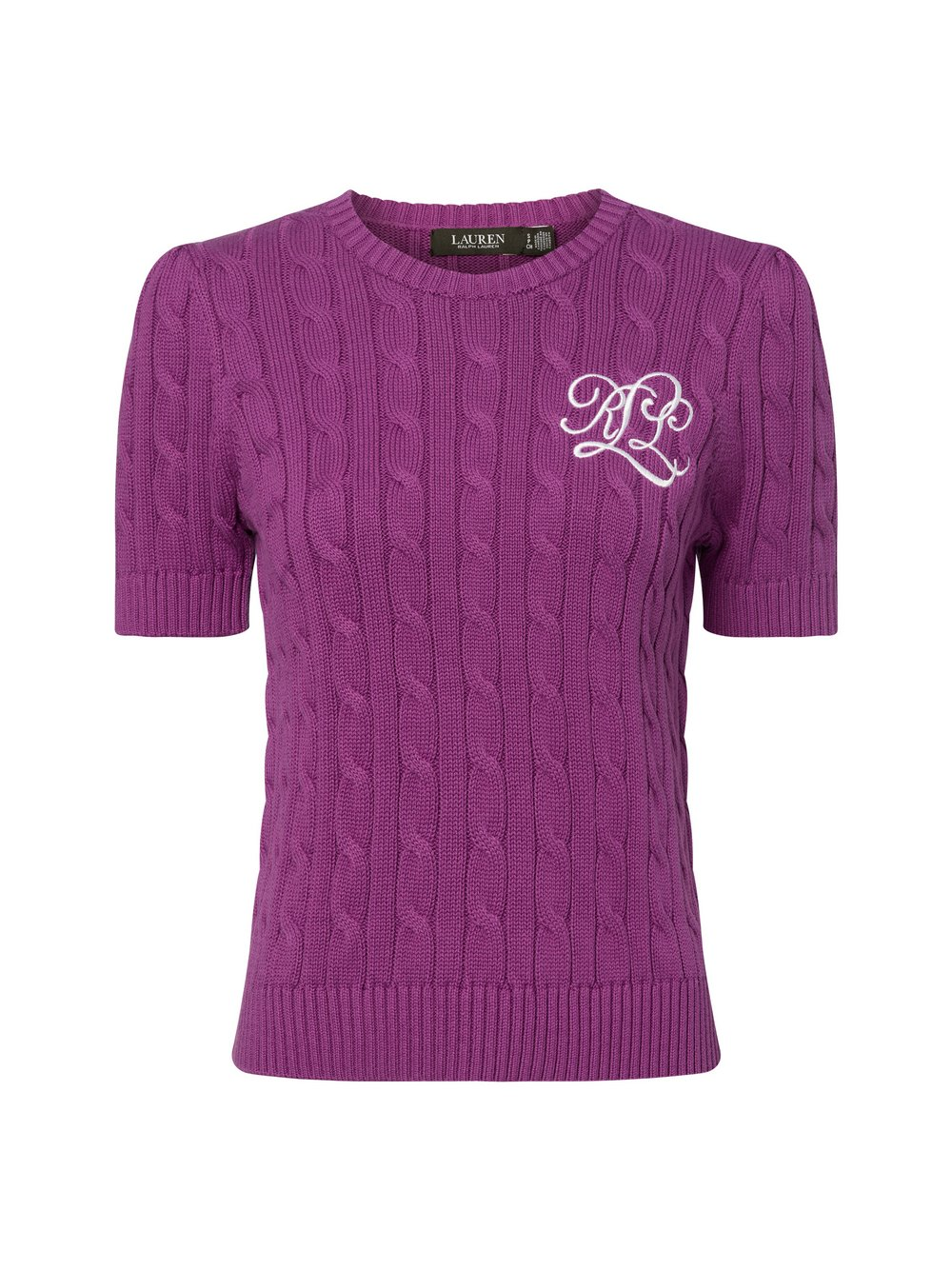 Lauren Ralph Lauren Sweter damski z dzianiny Kobiety Bawełna lila, XS