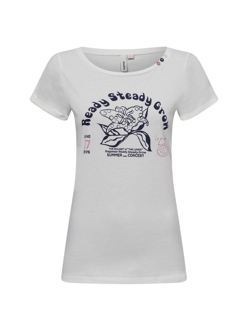 Ragwear Koszulka damska - Fllorah Kobiety Bawełna biały, S
