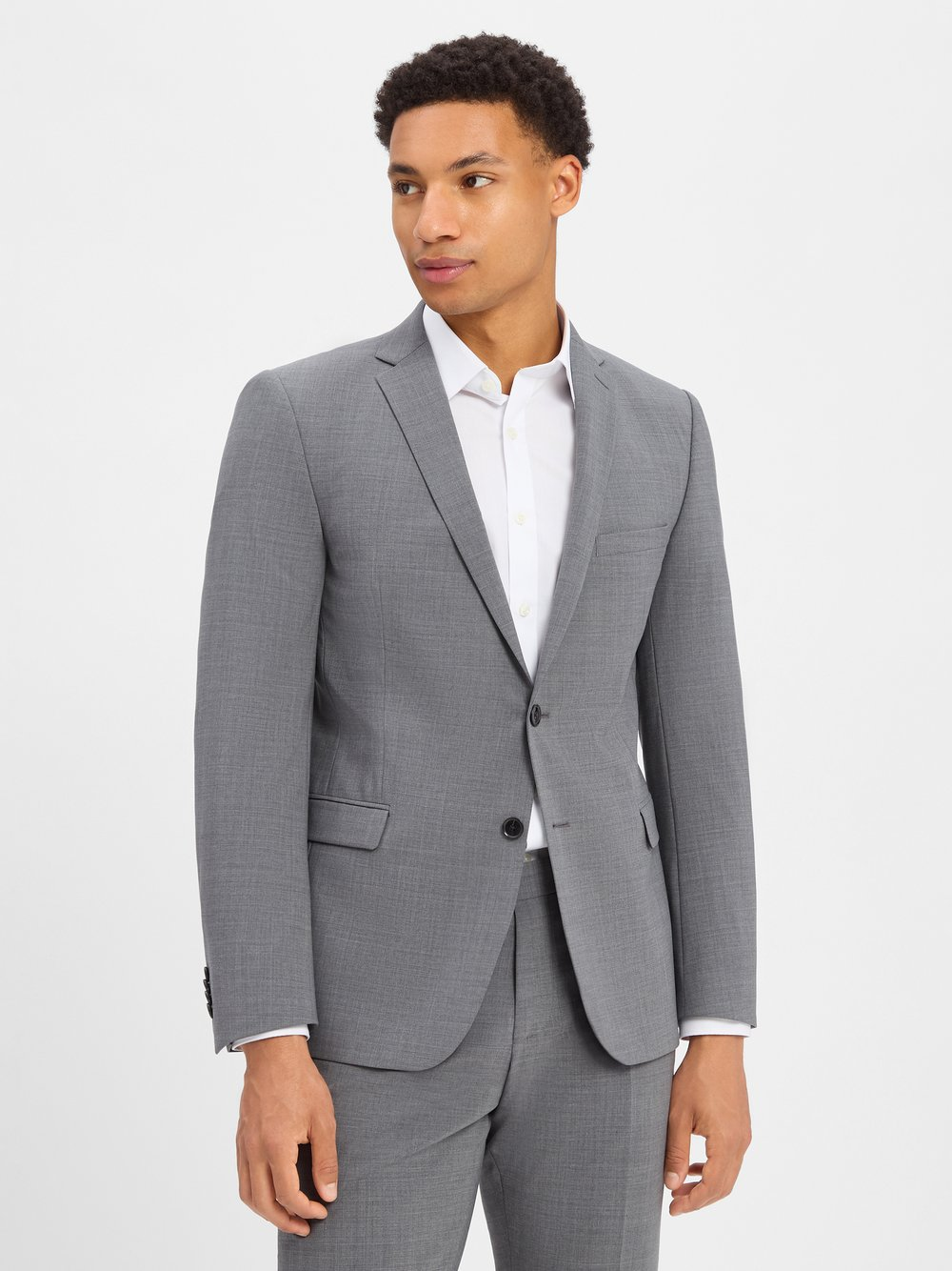 Finshley & Harding Męska kurtka modułowa - Steven Mężczyźni Modern Fit szary, 27