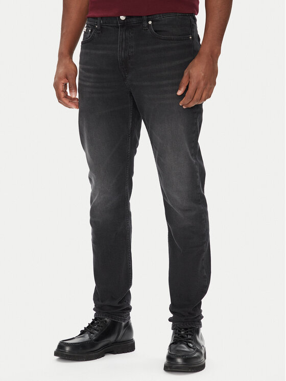 Calvin Klein Jeans Jeansy LV04RB754G Czarny Slim Taper Fit
