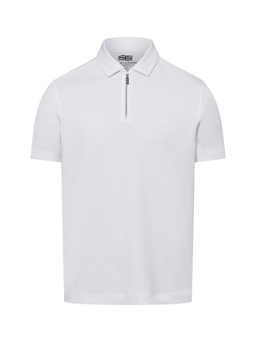 Finshley & Harding London Męska koszulka polo Mężczyźni Bawełna biały, XL