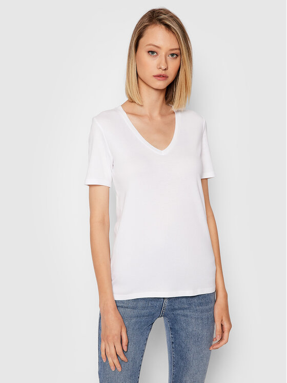 United Colors Of Benetton T-Shirt 3GA2E4230 Biały Regular Fit