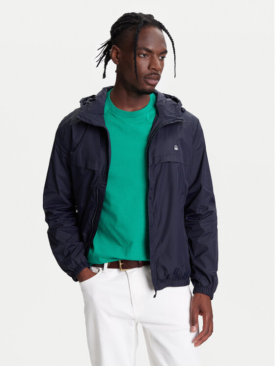 United Colors Of Benetton Kurtka przejściowa 2VDWUN06A Granatowy Regular Fit