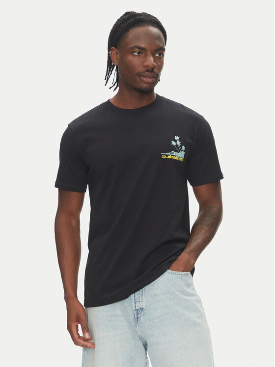 Quiksilver T-Shirt Palm Lines Ss EQYZT08057 Czarny