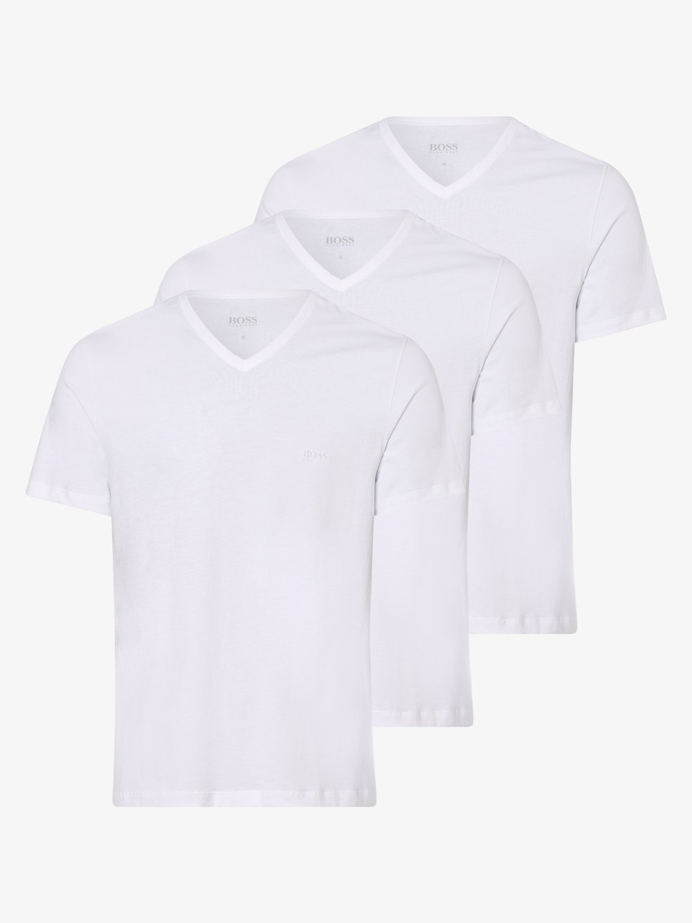 BOSS T-shirty pakowane po 3 szt. Mężczyźni Dżersej biały, L