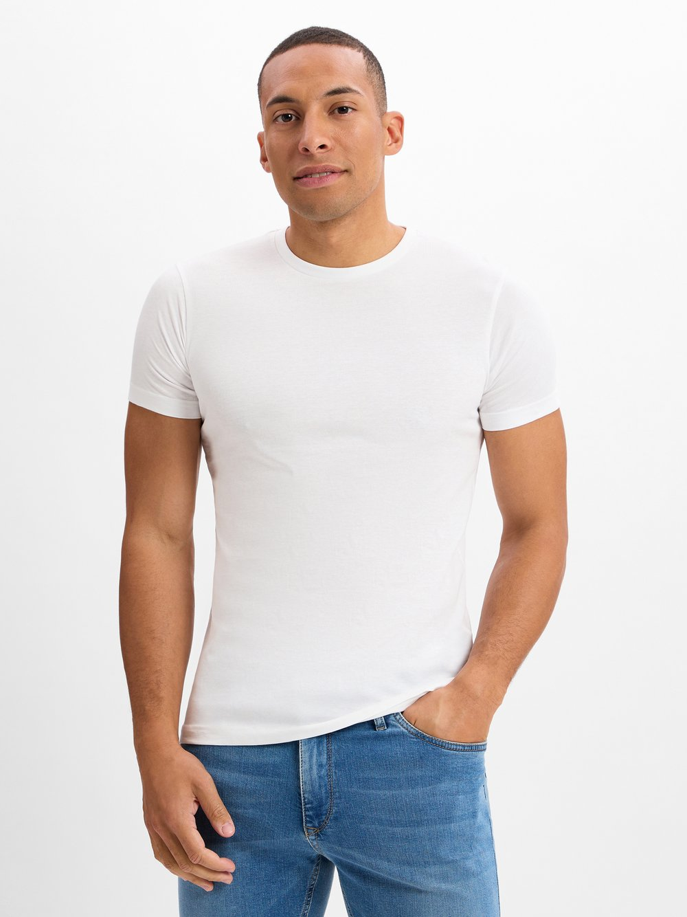 Nils Sundström T-shirt męski Mężczyźni Bawełna biały, XXL