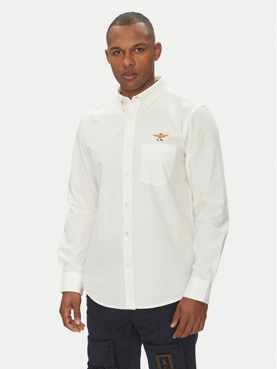 Aeronautica Militare Koszula 251CA1277CT3532 Biały Regular Fit