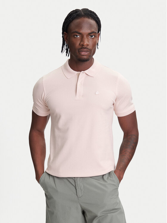 United Colors Of Benetton Polo 3WG9U301Z Różowy Slim Fit