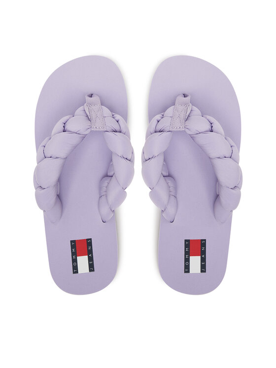 Tommy Jeans Japonki Braided Thong Beach Sandal EN0EN02877 Fioletowy