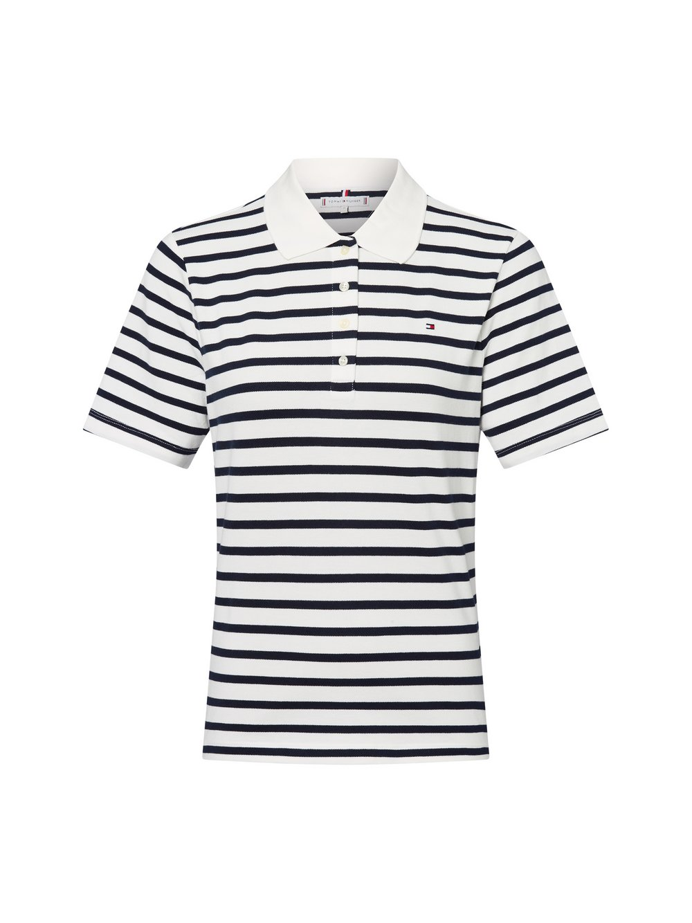 Tommy Hilfiger Damska koszulka polo Kobiety Bawełna biały|niebieski, M