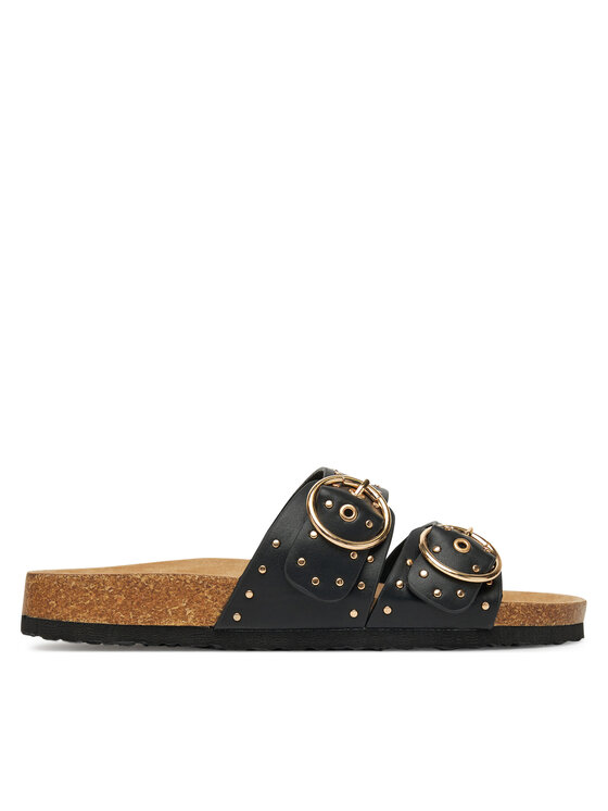 ONLY Shoes Klapki Onlmaxi-15 Pu Studs Buckle 15341190 Czarny