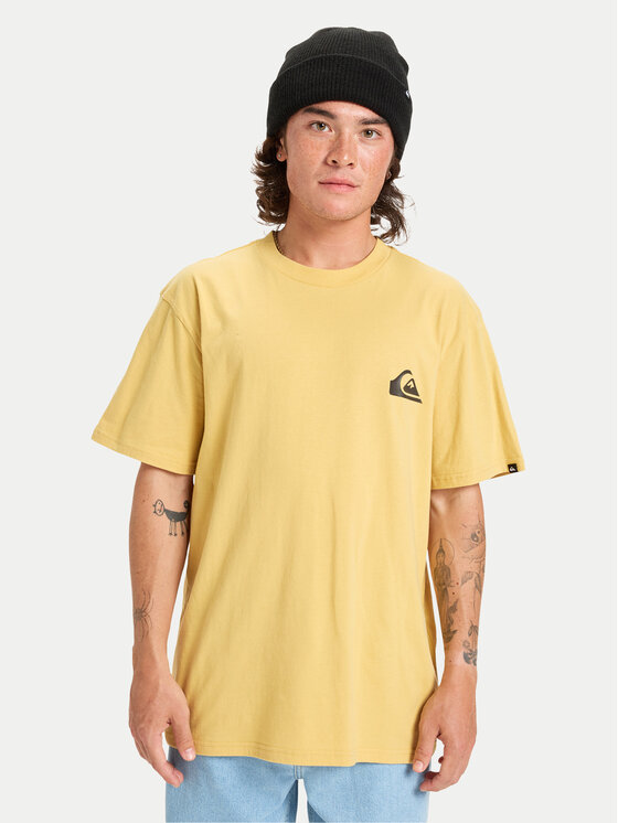 Quiksilver T-Shirt Ev Mini Logo Ss EQYZT08181 Beżowy Regular Fit