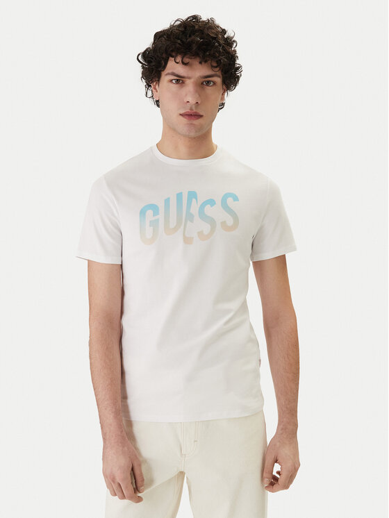Guess T-Shirt F6GI02 J1314 Biały Slim Fit