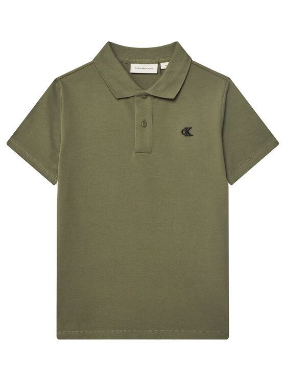 Calvin Klein Jeans Polo Essential IB0IB02486 D Zielony Regular Fit
