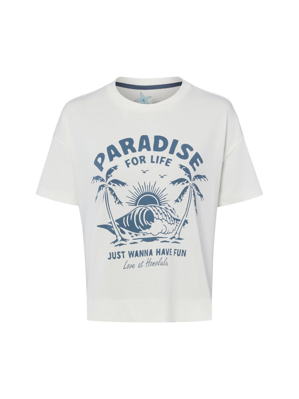 Marie Lund Koszulka damska - Paradise Kobiety Bawełna (100%) biały, M