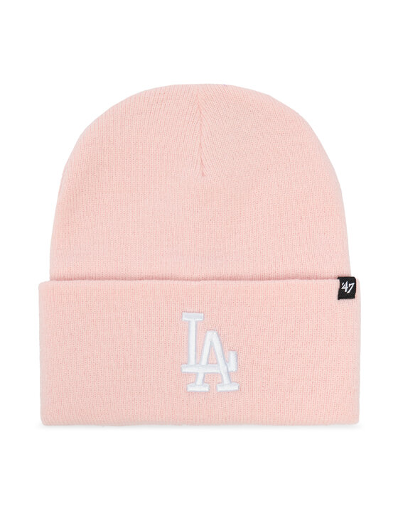 47 Brand Czapka Mlb Los Angeles Dodgers Haymaker 47 Cuff Knit B-HYMKR12ACE-PK Różowy