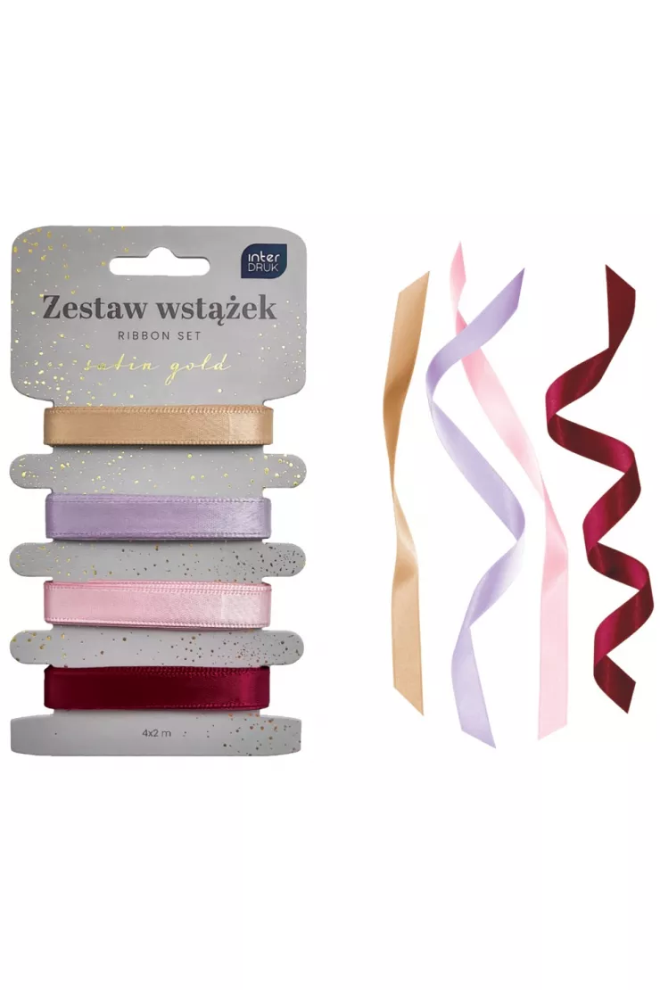 Zestaw wstążek Satin Gold