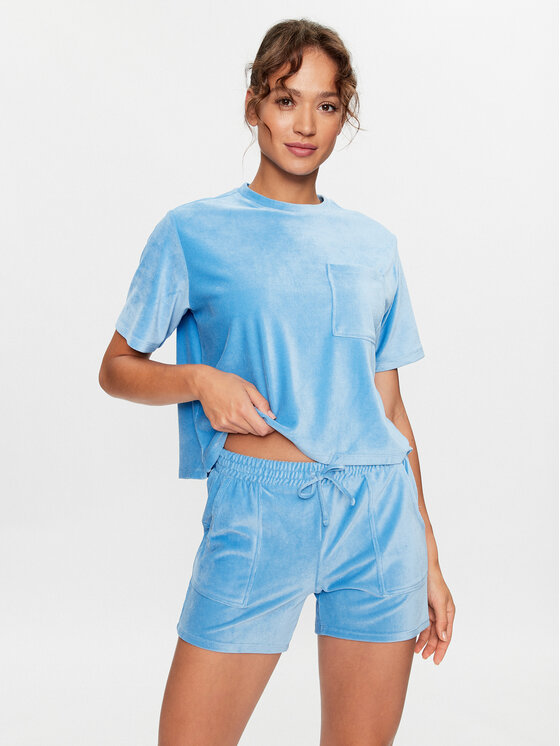 Hunkemöller Koszulka piżamowa 203212 Niebieski Comfortable Fit