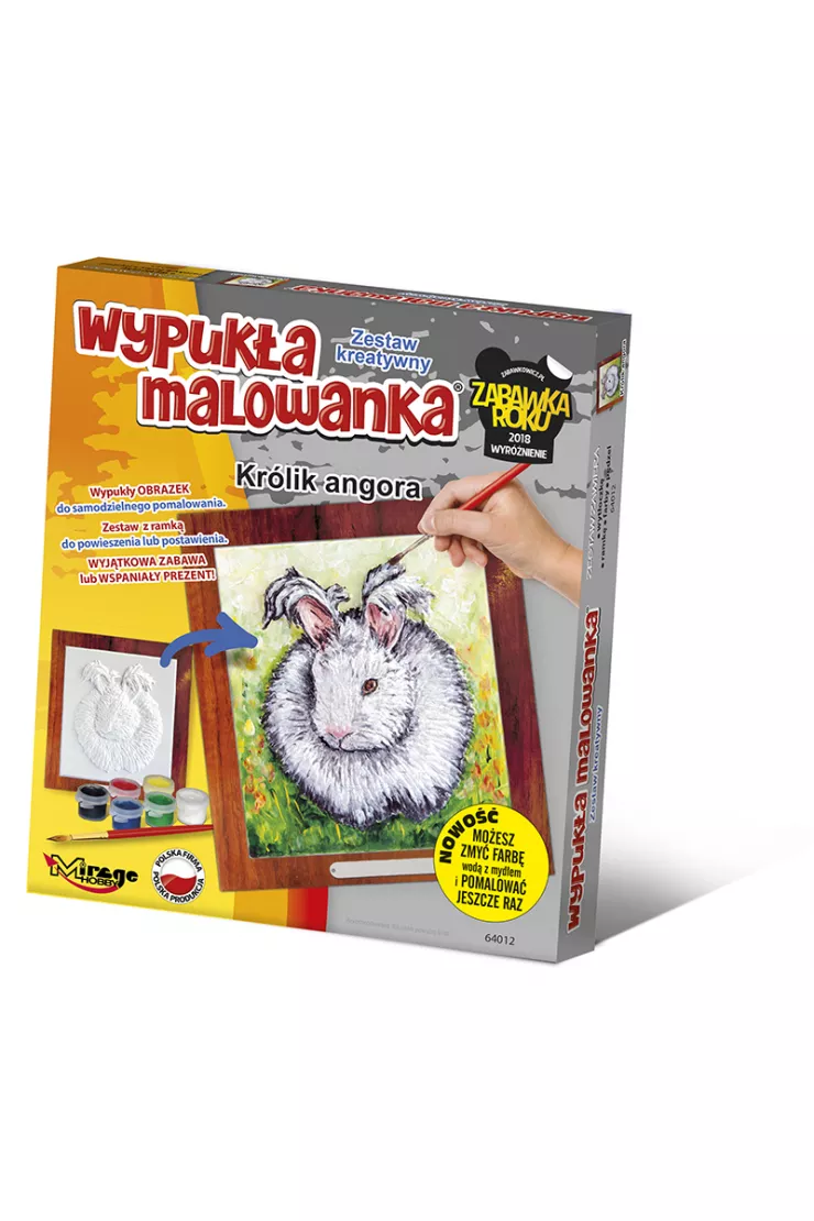Wypukła malowanka Futrzak - Królik angora
