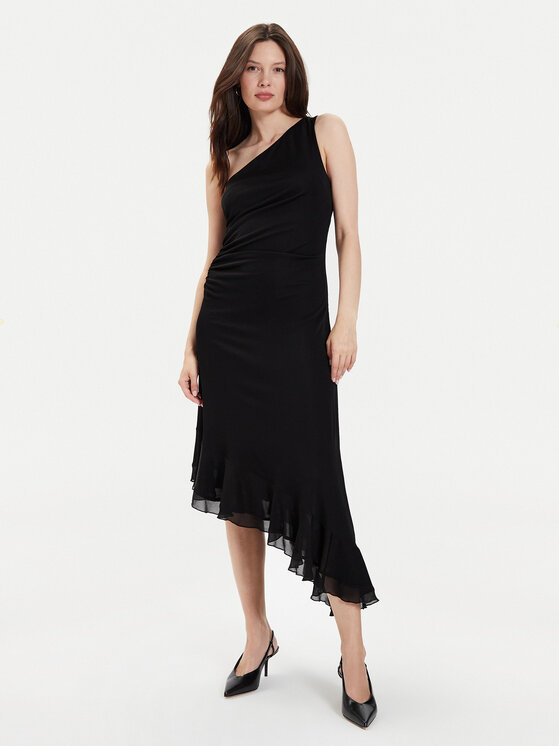 TWINSET Sukienka koktajlowa 241TT2093 Czarny Regular Fit