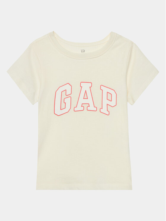 Gap T-Shirt 459909-00 Écru Regular Fit