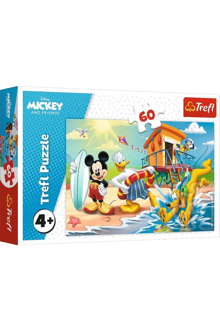 Puzzle 60 el. Ciekawy dzień Mikiego i przyjaciół
