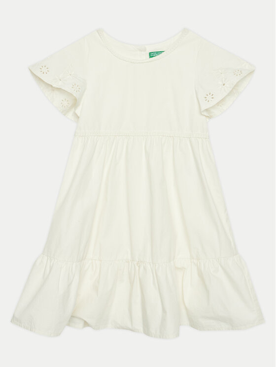 United Colors Of Benetton Sukienka codzienna 4AC7GV01K Écru Regular Fit