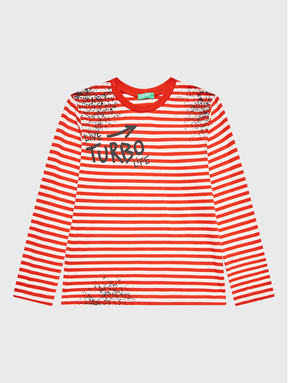 United Colors Of Benetton Bluzka 3XWWC106F Czerwony Regular Fit