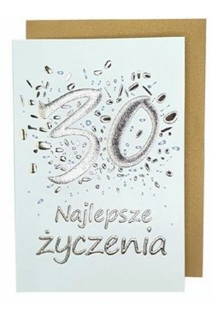Kartka urodzinowa składana 1,5x17cm mix