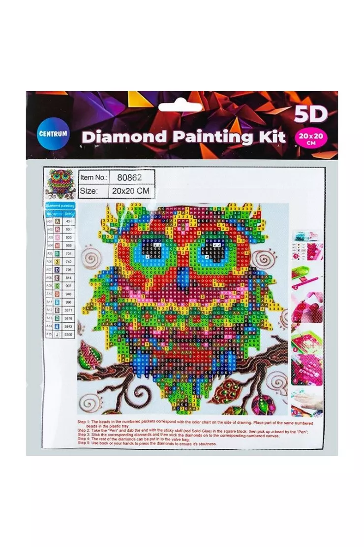 Diamentowa mozaika 5D - Owl