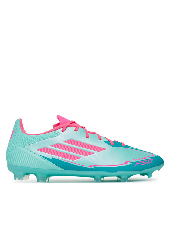adidas Buty do piłki nożnej F50 League Messi Firm/Multi-Ground IH0928 Turkusowy