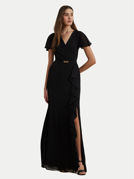 LAUREN RALPH LAUREN Sukienka wieczorowa 253909447001 Czarny Regular Fit