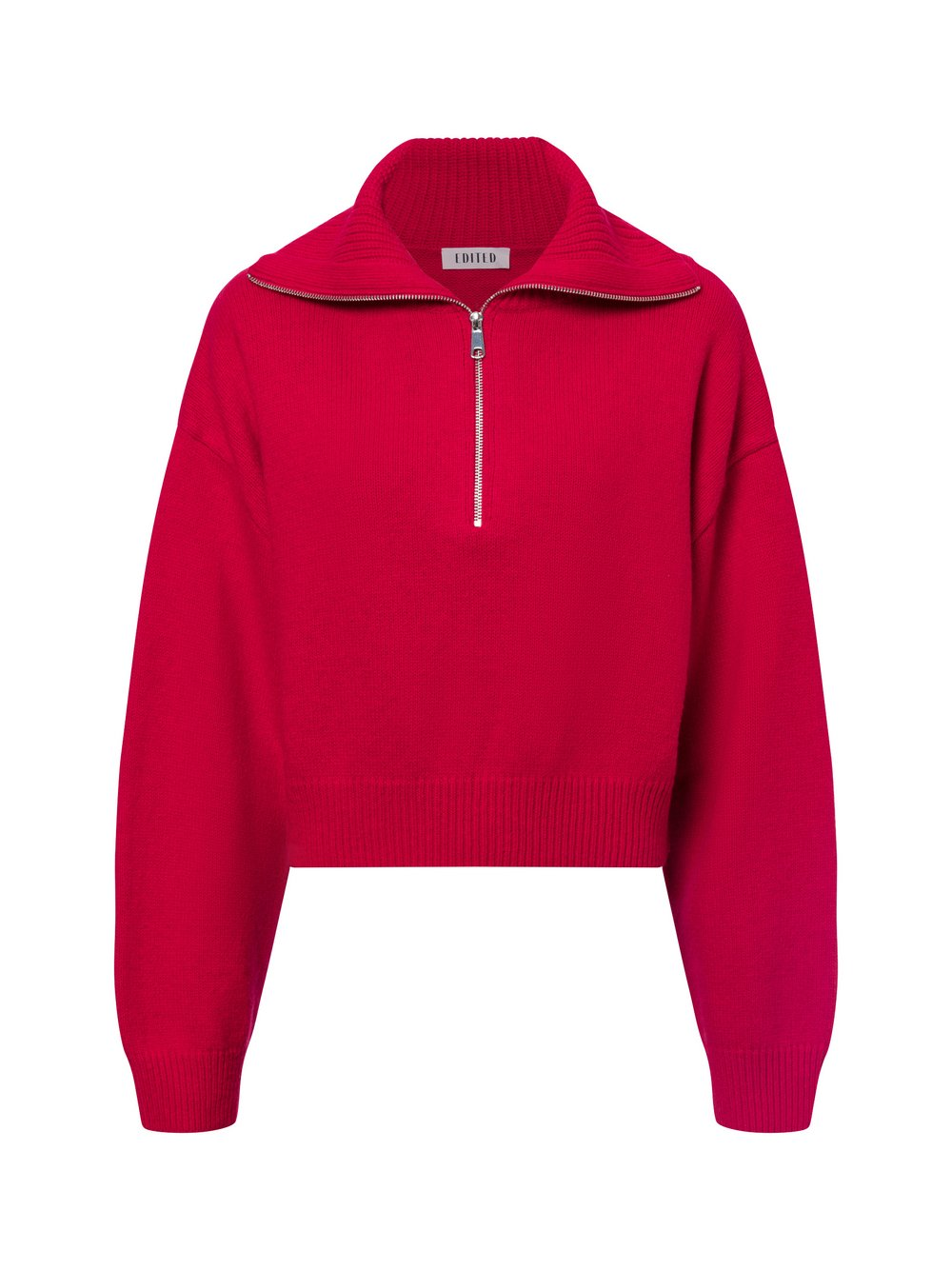 EDITED Damski sweter z dzianiny - Zadie Kobiety Wełna czerwony, 34