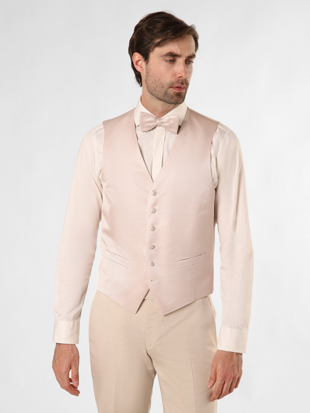 JOOP! Męska kamizelka modułowa - Weazer Mężczyźni Slim Fit beżowy|niebieski, 48