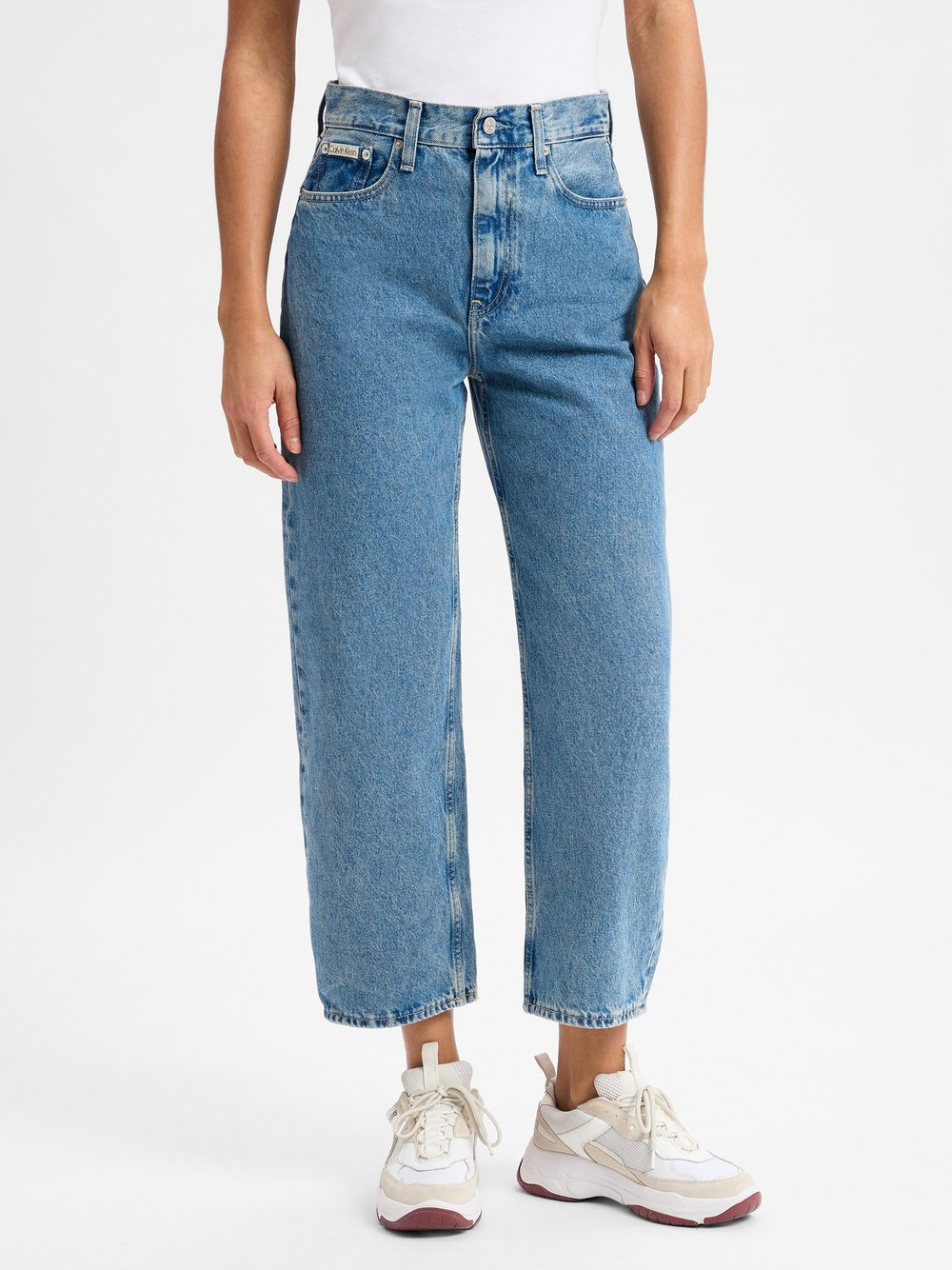Calvin Klein Jeans Damskie jeansy dla mam Kobiety Bawełna niebieski, 30-30