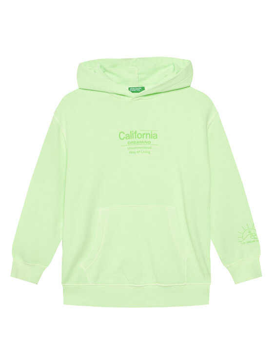 United Colors Of Benetton Bluza 3WITC204G Zielony Relaxed Fit