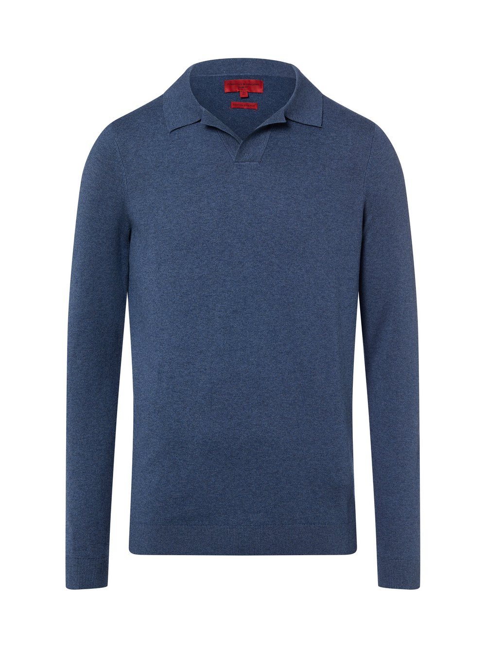 Finshley & Harding Męski sweter z dzianiny Mężczyźni Bawełna niebieski, M